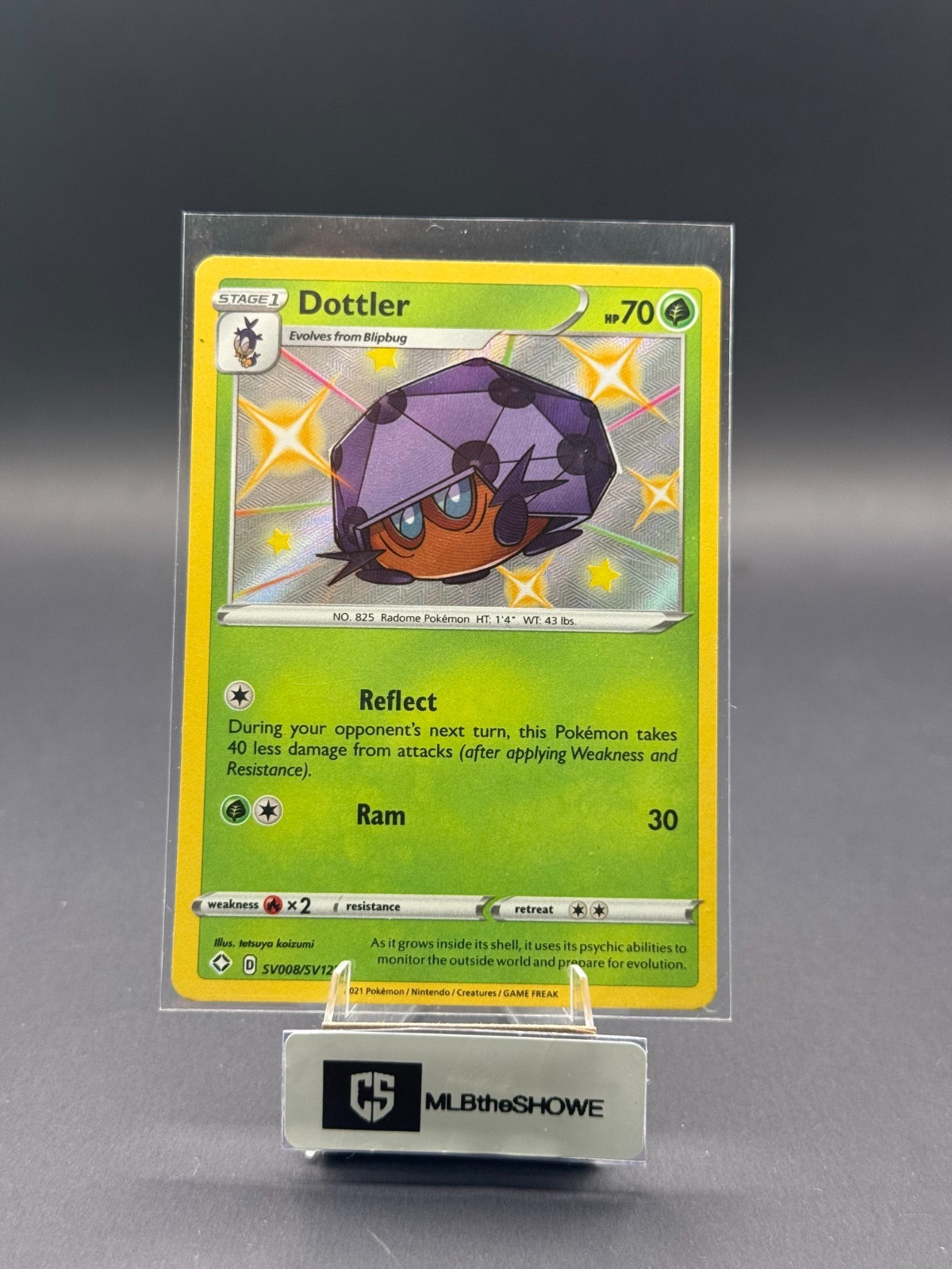 Dottler Pokemon Shining Fates: Shiny Vault SV008/SV122 Near Mint