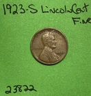 1923 S Lincoln Wheat Cent / Penny 1c Fine See Pictures