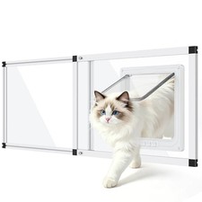 Unbreakable PC Cat Door for Window 100 Polycarbonate No Metal Frame