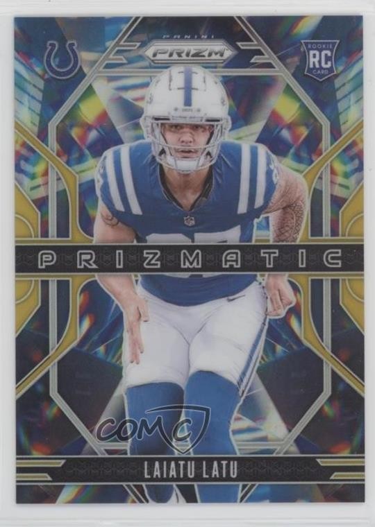 2024 Panini Prizm Prizmatic Gold Prizm 4/10 Laiatu Latu #5 Rookie RC 0q3