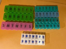 Jumbo Extra Large & Small Pill Organizer 7 Day Pill Box Various sizes & Colors