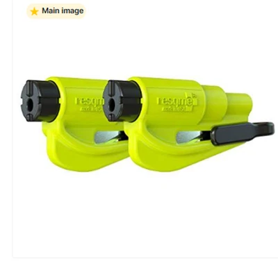 Resqme Pack of 2, The Original Emergency Keychain Car Escape Tool, 2-in-1