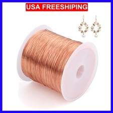 28 Gauge Bare Copper Wire 328FT 0.3mm, Soft Jewelry Beading Wire for DIY Craf...