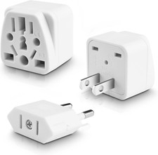 2 Pack UK EU to US Plug Adapter Universal Travel Adapter US to Europe Plug Conve