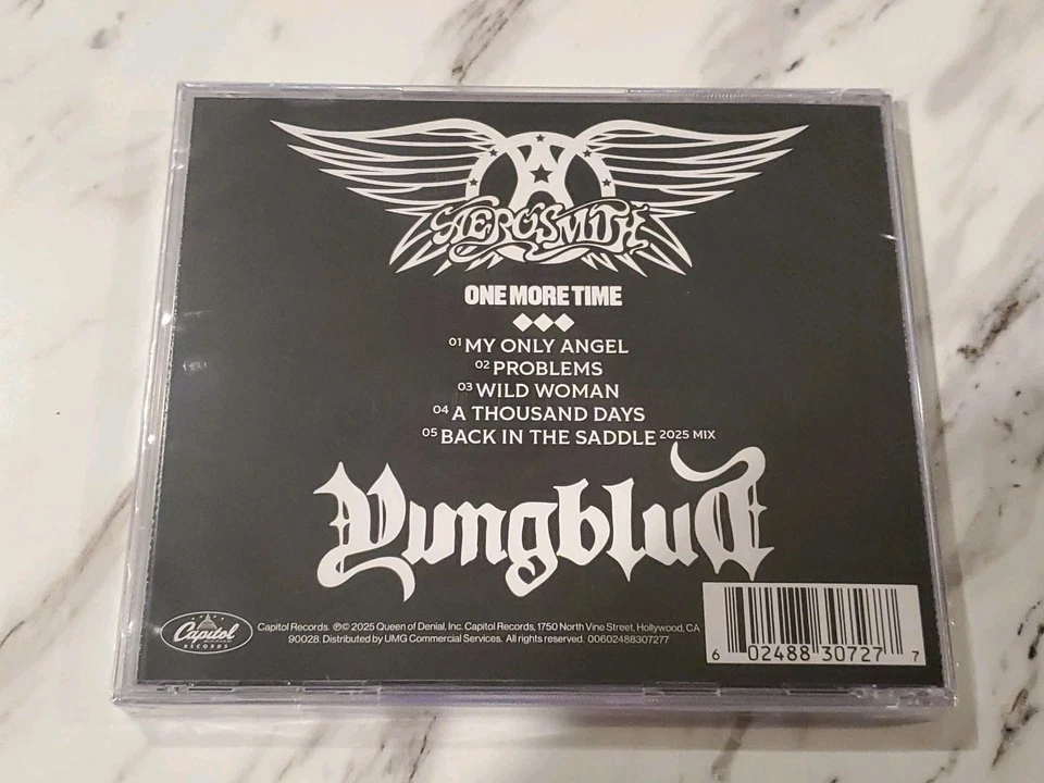 AEROSMITH & YUNGBLUD One More Time 2025 CD SEALED STEVEN TYLER hand SPRAYPAINTED Foto 3 de 3