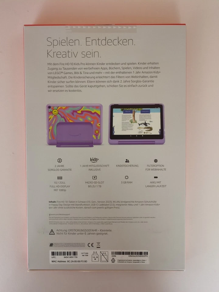 Amazon Fire HD 10 Kids Pro Tablet 2023 | 13. Gen. | 32GB | Happy Day - Design - Bild 2 von 2