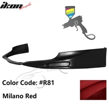 Fits 09-10 Acura TSX CU1 JDM Style Front Bumper Lip Spoiler PU Painted #R81 Red