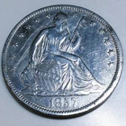 1857 Seated Liberty Half Dollar Beautiful High Grade Coin Rare Date