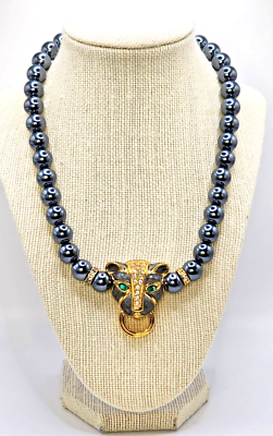 VINTAGE KJL for Avon Duchess of Windsor Panther Necklace Kenneth 