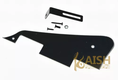 Black 3 Ply LP Guitar Pickguard with Black Bracket Fits Les Paul