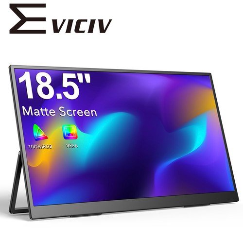 18.5&amp;amp;#034; Portable Monitor 19201080 Extended Display HDMI Dual USB C 100% sRGB VESA