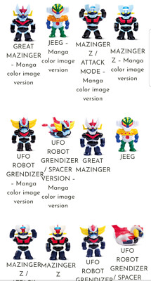 Lot De 4 Figurines Gashapon Goldorak - Go Nagai - Édition Bandai 2018 - PVC
