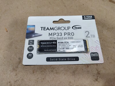 TEAMGROUP MP33 PRO 2TB SLC Cache 3D NAND TLC NVMe 1.3 PCIe Gen3x4