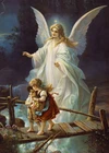 Canvas Print Oil Painting Picture Guardian Angel on canvas 16x24 inches L117