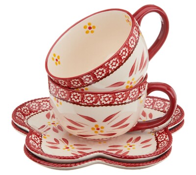 Temp-tations Old World Soup and Sandwich Set of Two H214681 Cranberry