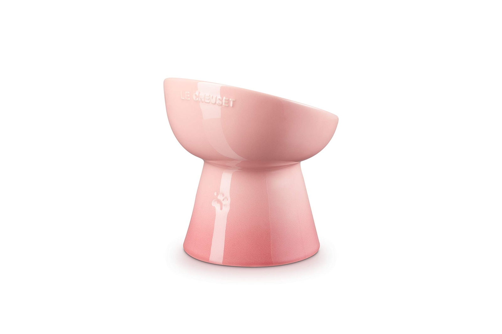 Le Creuset (Le Creuset) High Stand / Pet Bowl Deep Natural Pink Dog Cat