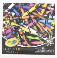 MB Milton Bradley Hasbro Crayola Big Ben Super HD 1000 Piece Jigsaw Puzzle - GUC