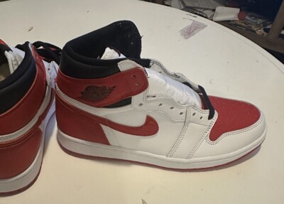 Nike Air Jordan 1 Retro High OG Heritage White Red 555088-161 Men Sz 9.5 New Box