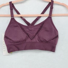 Women's Low Support Laser Cut Seamless Bra - All in Motion Purple Size Small