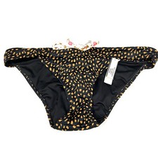 NEW Y2K Victorias Secret Size Medium Cheeky Bikini Bottoms Black Leopard 1612