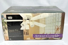 Design House 42" Flush Mount Ceiling Fan w Light Apollo CloseUp GHL542WW White