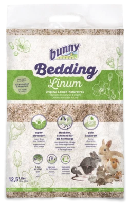 BUNNY NATURE Bunny Bedding Linum 12,5 Liter Einstreu Leinen Naturstreu Nager Streu Leinstreu