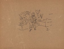 Petitpierre, Le Vaurien. [ca. 1945]. [Signierte Original-Tuschezeichnung].