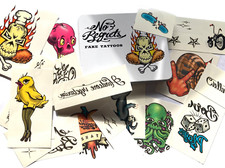 20pcs Traditional Funny Fake Tattoos Temporary Gift Tin Fancy Dress Rockabilly