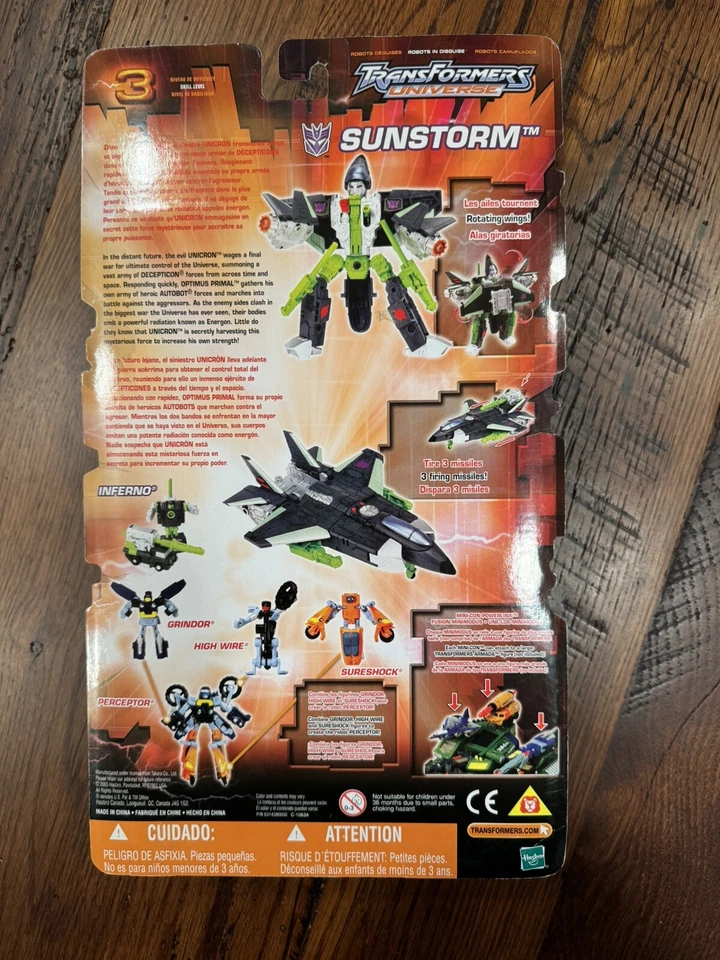 Transformers Universe Sunstorm w Inferno & Street Action Mini Cons,2003 MOSC New - Image 2 of 4