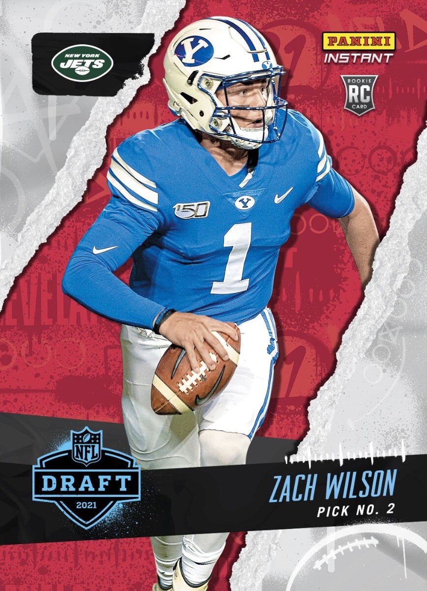ZACH WILSON RC 2021 PANINI INSTANT NFL DRAFT NIGHT NEW ORLEANS SAINTS !!