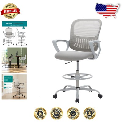 Versatile Ergonomic Chair for Offices and Studies - Height Adjustable, Grey