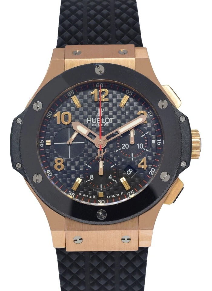 Hublot Big Bang Rose Gold /Ceramic Black Dial 44mm Watch B/P 301.PB.130.RX