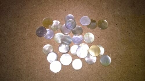 12 Mother of Pearl   Shell  Luthier Craft  Dots 12   mm  Vintage - Afbeelding 1 van 1
