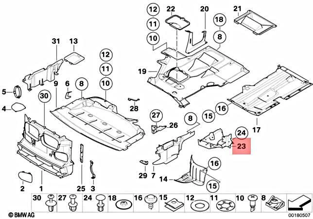 Front Passenger Right Upper Engine Compartment Cover Genuine For 