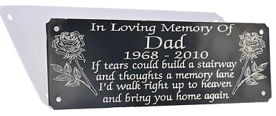 Personalised Bench Memorial Plaque Plate Grave Maker Tribute