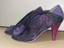 POETIC LICENCE License Purple Royalty Lace High Heels Pumps Size 7 ❤️blt15m18