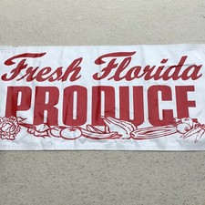 Florida Fresh Produce Vinyl Banner 22x48  Grommet Sign Farmer Market Stand Stall