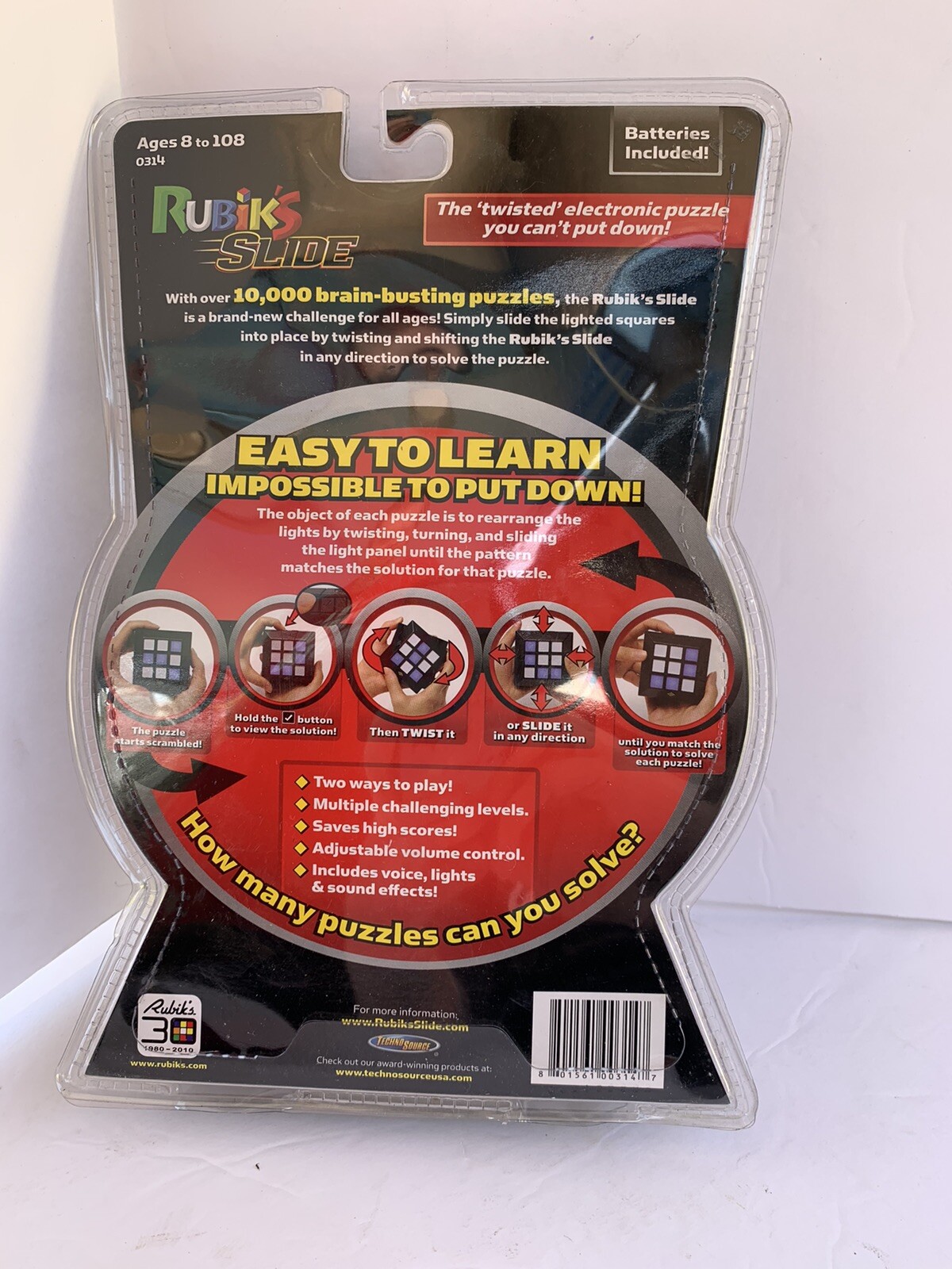 Rubik's Slide Electronic Puzzle Game 10,000 Brain Busting Puzzles eBay