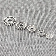 20pcs of 925 Sterling Silver Flat Round Spacer Beads for Bracelet