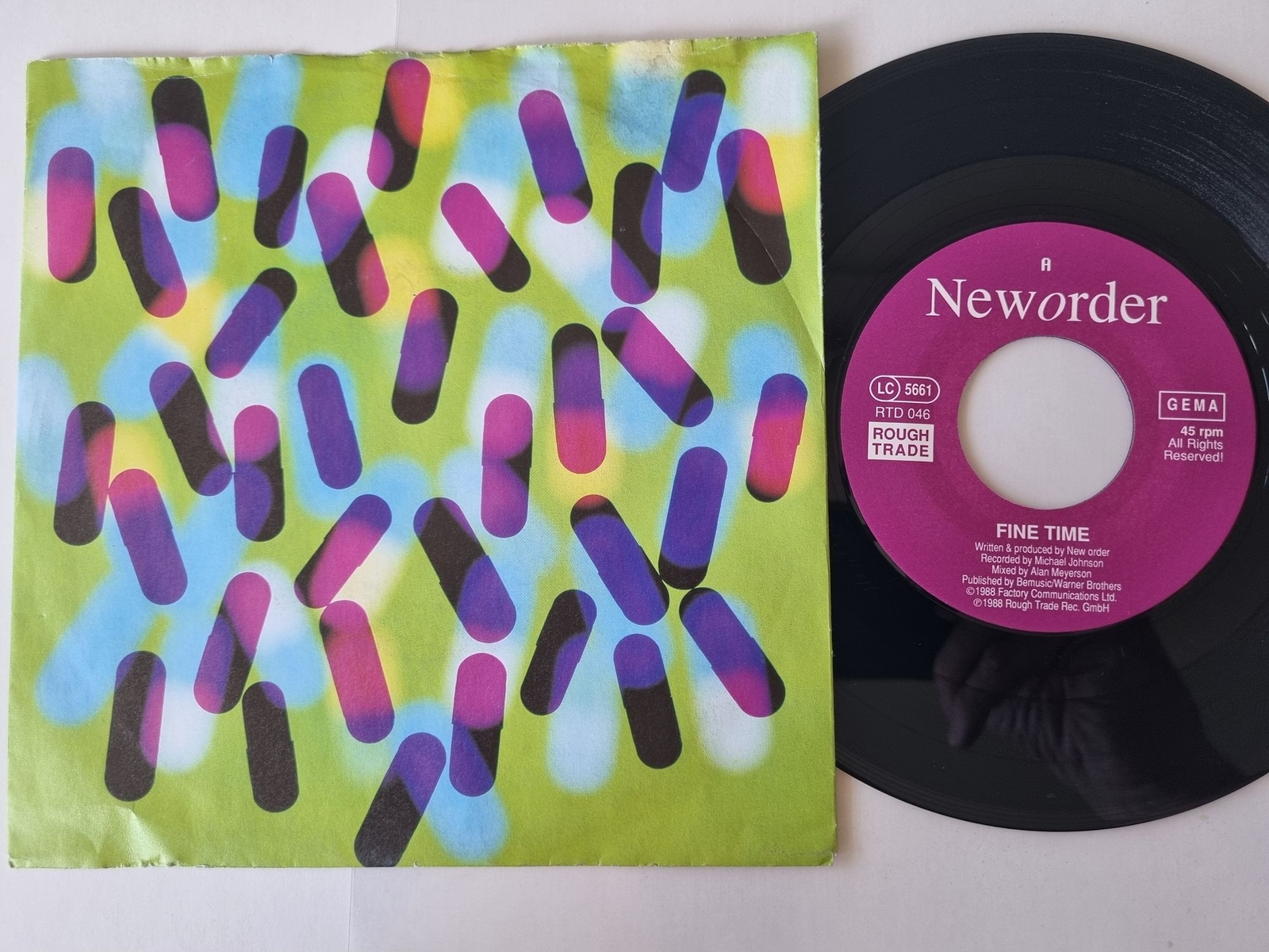 New Order - Fine Time 7'' Vinyl Germany
