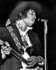 8x10 Print Jimi Hendrix on Stage Performing #2344