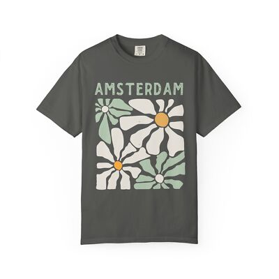 Amsterdam Shirt Groovy Flowers Comfort Colors Netherlands Travel Gift Souvenir