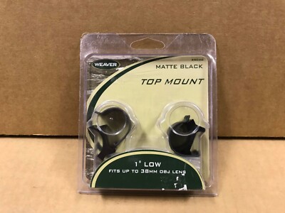 Weaver 1'' Low Top Mount [49040 - Matte Black] - Fits Up To 38MM OBJ Lens