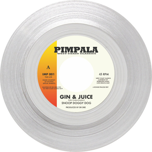 Snoop Doggy Dog  | DJ Quik | Gin & Juice b/w Jus Lyke Compton | 7" Clear Vinyl