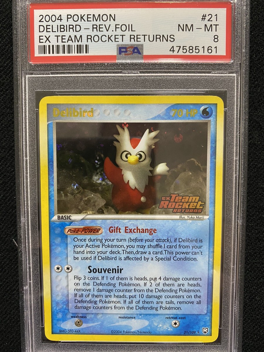2004 Pokemon EX Team Rocket Returns Dark Delibird Reverse Foil 21