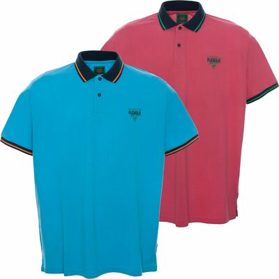 Kitaro Poloshirt Polo Shirt Hemd Herren Kurzarm Baumwolle Piqué Plusgröße
