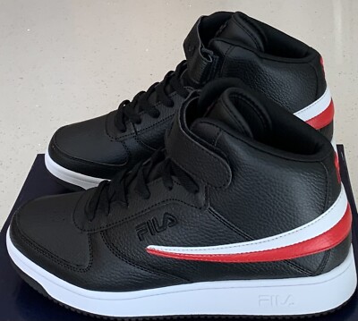 FILA A High Men's Shoes - Black/White/Red - Sizes-EVERYTHING MUST GO / SALE