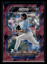 2022  Panini Prizm #98 Jackson Kowar 15/25 Rookie Burgundy Cracked Ice Royals