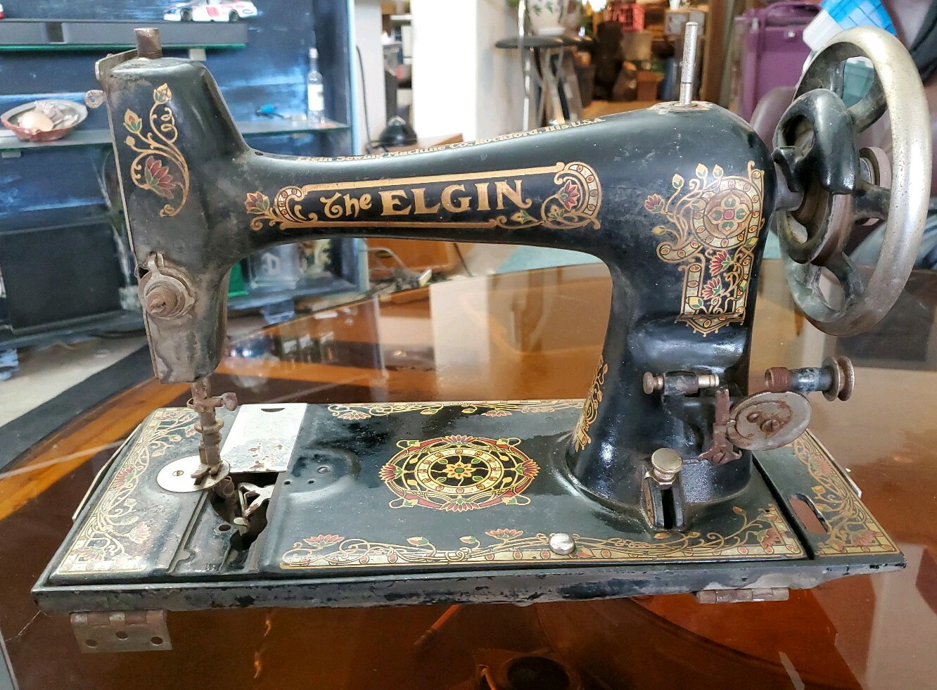 Vintage 1960s Elgin Table Mount Sewing Machine, AsIs eBay