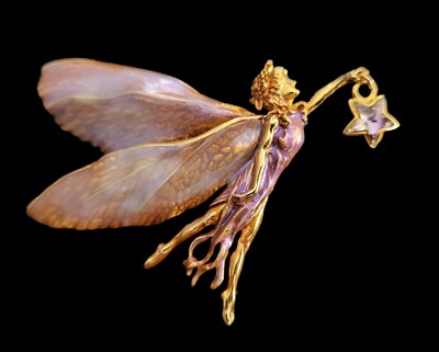 Kirks Folly, Large Astral Angel, fairy Brooch, With Box